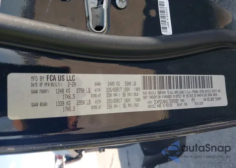 2020 Dodge Journey Se Value из США, поврежденный, VIN 3C4PDCAB3LT207039